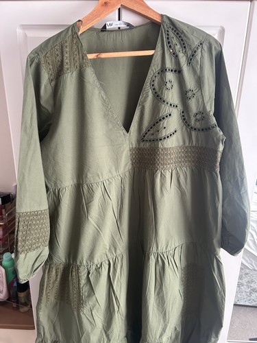 Zara womens khaki green - zara,