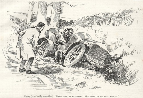 Car crash 1910 - car, george