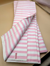 PAIR VINTAGE DORCAS SHEETS COTTON PINK CANDY STRIPE DOUBLE 90" X 107" RETRO (K4)