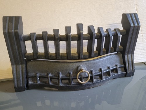 Black fire grate front - fire,