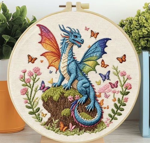 Embroidery kit the butterfly - -,