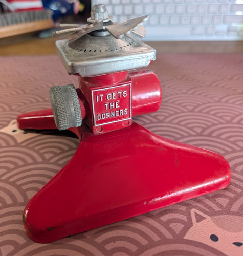 Vintage red metal lawn - vintage,