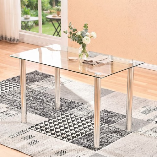 Versatile glass dining table - glass,