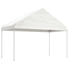 Gazebo canopy with roof white - canopy,