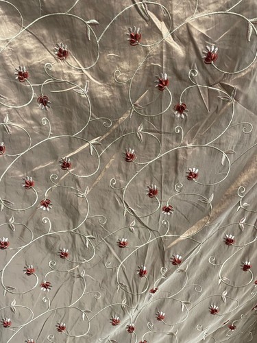Taffeta embroidered rose - taffeta,