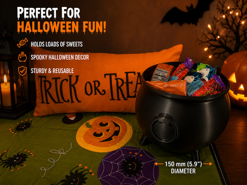 Large witch cauldron halloween - witch,