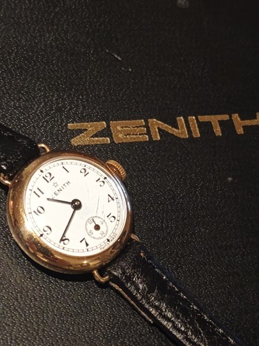 Zenith ladies 9ct gold watch - zenith,
