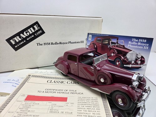 Danbury mint 1938 rolls royce - danbury,