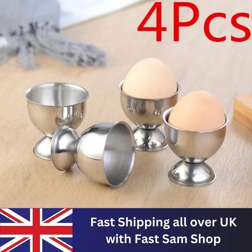 Stainless steel egg cups - steel,