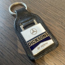 Vintage Retro 80s 90s Mercedes of Perth Leather Key Ring/Fob Dealer Classic Rare
