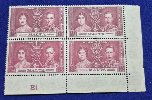 1937 malta coronation d - coronation, 1½d