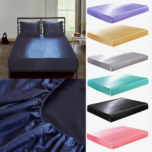 Satin silk sheets - sheets, bed