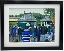 Bath, Recreation Ground. Framed Rugby Club Stadium Art Print. 14" x 11" Frame