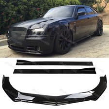 For Chrysler 300C SRT8 Front Bumper Spoiler Body Kit / 86.6" Side Skirt Glossy