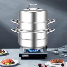 Large 3-Tier Stainless Steel