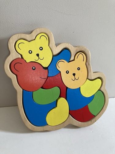 Goki wooden puzzle bear - goki,