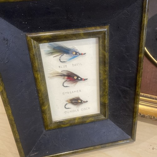 Salmon flies framed - flies,