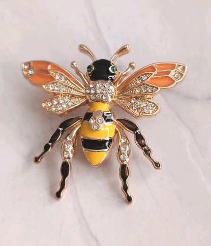 Bee brooch gold tone - bee,