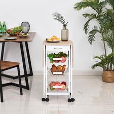 Drop Leaf Kitchen Trolley Cart