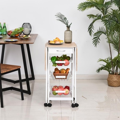 Drop leaf kitchen trolley - kitchen,