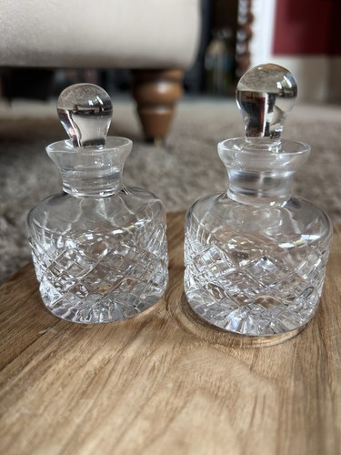 Pair cut glass - cut, perfume
