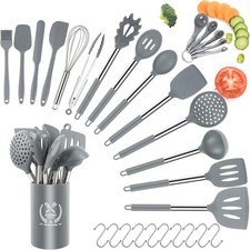 Kitchen Utensil Set, 30 Pieces Silicone Cookware Set, Non-Stick Heat-Resistant S