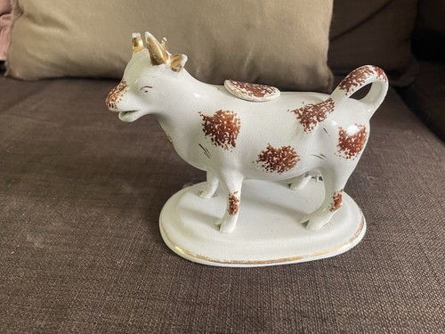 Antique staffordshire cow - antique,
