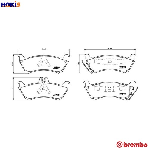 Brake pad set disc - pad, p