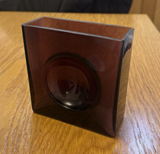 Eternalle Purple Square Glass Vase Similar Style to Christian Tortu Diabolo