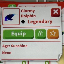 Neon Glormy Dolphin *Adopt A