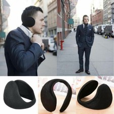 2X Men Black Fleece Ear Muffs Cold-proof Warmer Ear Cover Earmuff Winter Earlap