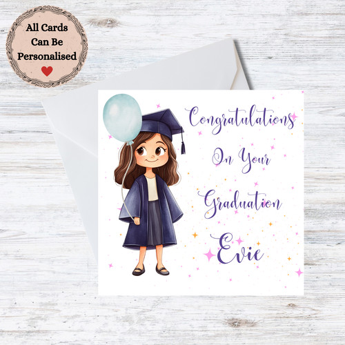 Personalised graduation card - graduation,