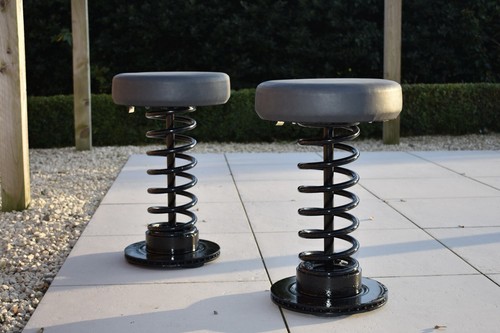 Coil spring bar stool - bar, (sold
