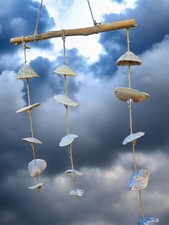 Rustic Coastal Shell Windchime Garden Decor Mobile