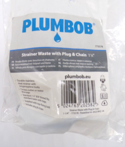Strainer waste with plug - waste,