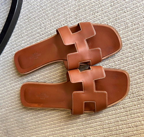 Hermès oran brown leather - oran,