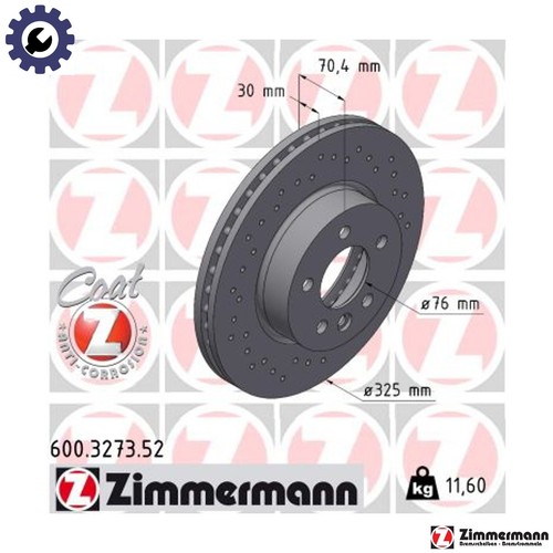 Brake disc 600 3273 for - 2x, 600.3273.52