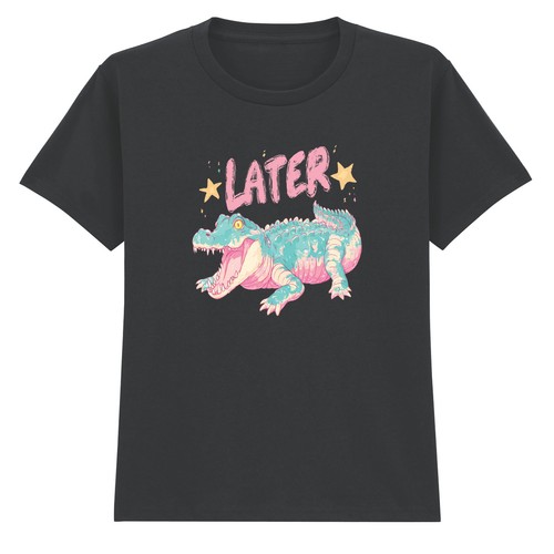 Later girls shirt - girls, alligator