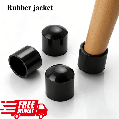 Rubber chair ferrule - 4x,