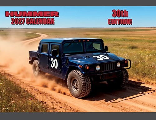 2027 hummer calendar 30th - 2027, calendar,