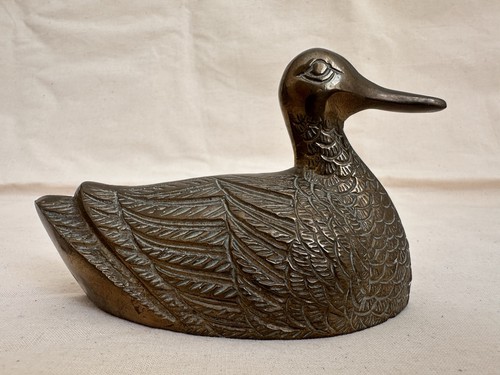 Vintage bronze duck - bronze,