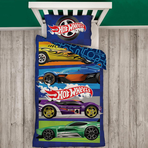 Hot wheels single duvet cover - hot,