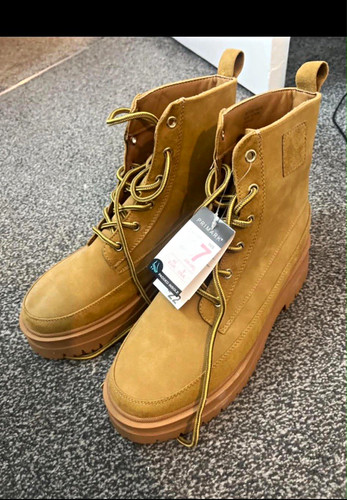 Primark tan faux suede combat - tan,