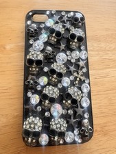 Gothic 3D Skull Rhinestone Phone Case – iPhone 4/4S – Unique Punk Rock Style