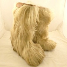 Oscar Sport Goat Fur Snow Boots Italian Apres Ski Ladies UK5 38 Vintage