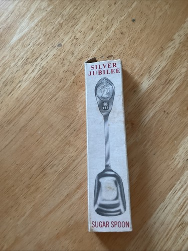 Silver jubilee sugar spoon - silver,