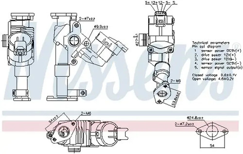 Egr agr valve mechanical 98423 - valve,
