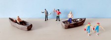 Preiser HO OO Gauge Model Railway Figures Fishermen,Boats, Ducks, etc Job Lot 