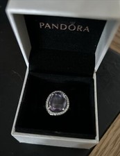 Stunning Pandora Glamorous Legacy Purple Amethyst Ring Size 52 Item 190893AM