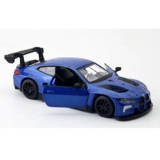 1:44 Scale BMW M4 GT3 Model Car Diecast Toy Cars 2 Doors Open Pull Back Blue